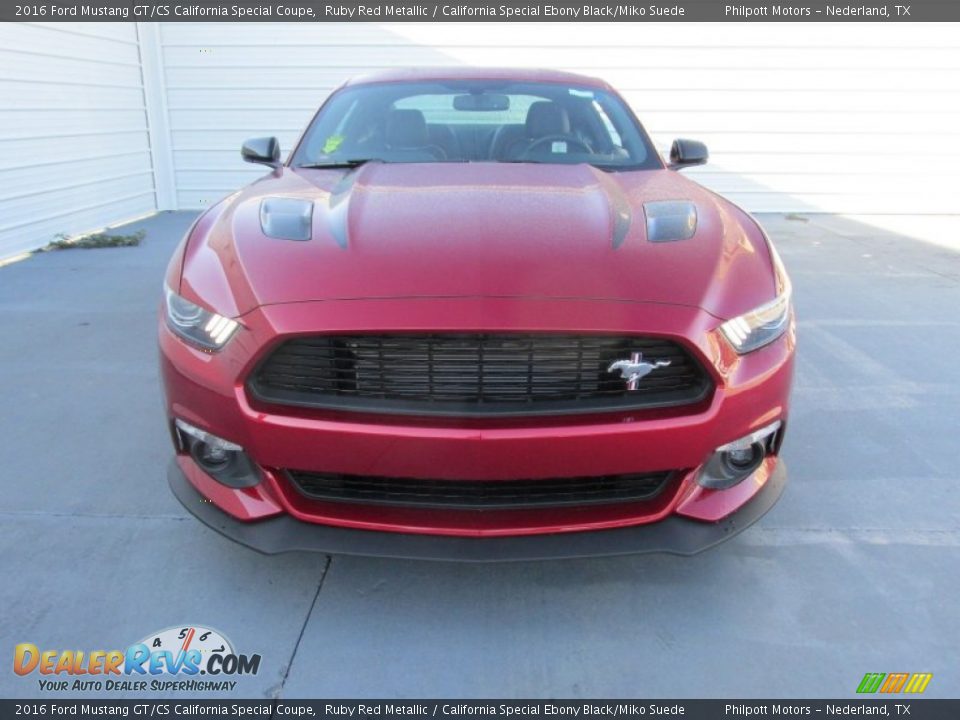 2016 Ford Mustang GT/CS California Special Coupe Ruby Red Metallic / California Special Ebony Black/Miko Suede Photo #8