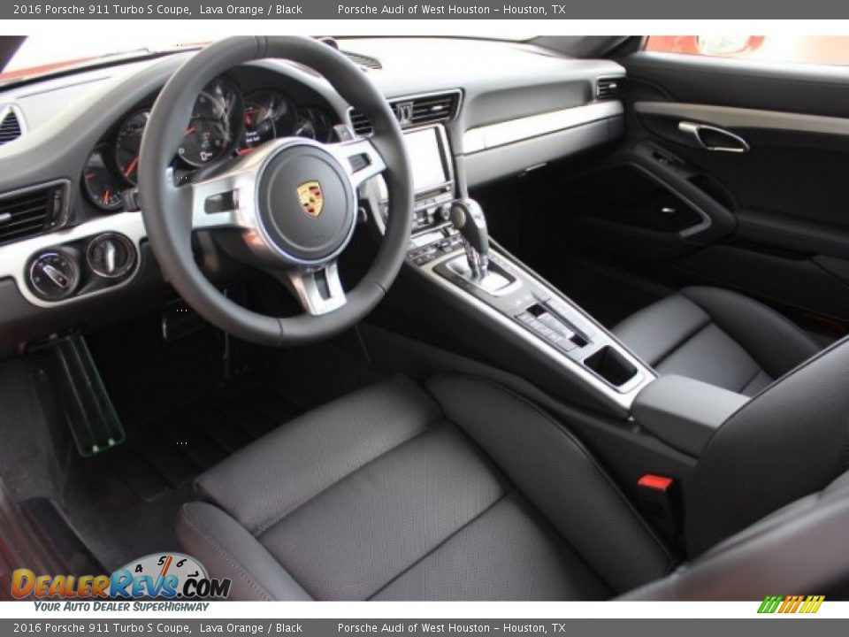 Black Interior - 2016 Porsche 911 Turbo S Coupe Photo #14
