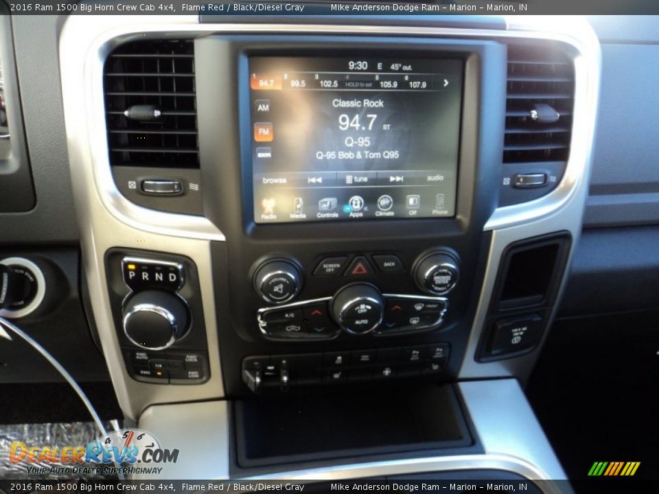 2016 Ram 1500 Big Horn Crew Cab 4x4 Flame Red / Black/Diesel Gray Photo #6