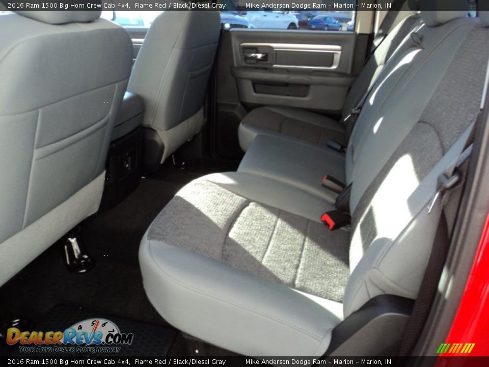 2016 Ram 1500 Big Horn Crew Cab 4x4 Flame Red / Black/Diesel Gray Photo #8