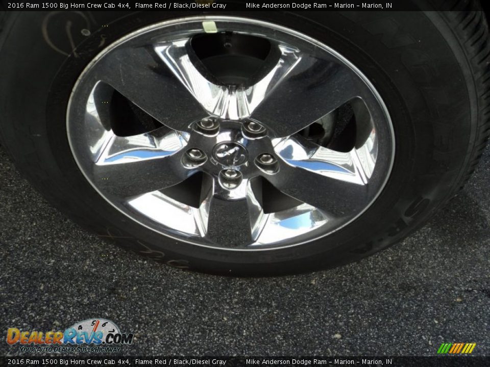 2016 Ram 1500 Big Horn Crew Cab 4x4 Flame Red / Black/Diesel Gray Photo #10