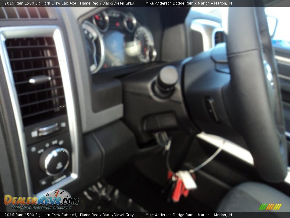2016 Ram 1500 Big Horn Crew Cab 4x4 Flame Red / Black/Diesel Gray Photo #12