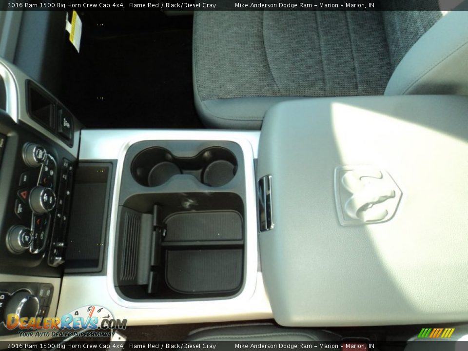 2016 Ram 1500 Big Horn Crew Cab 4x4 Flame Red / Black/Diesel Gray Photo #14