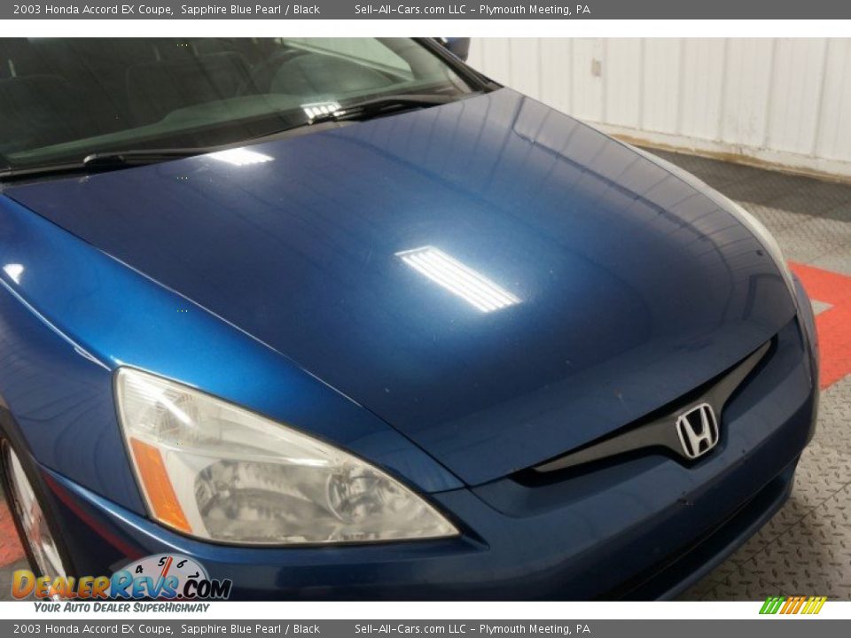 2003 Honda Accord EX Coupe Sapphire Blue Pearl / Black Photo #34