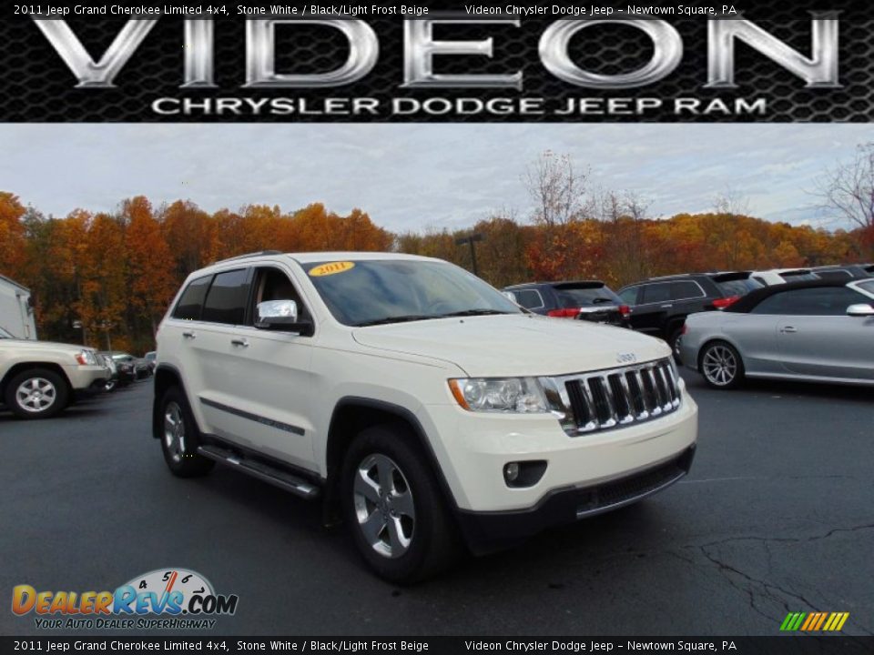 2011 Jeep Grand Cherokee Limited 4x4 Stone White / Black/Light Frost Beige Photo #1