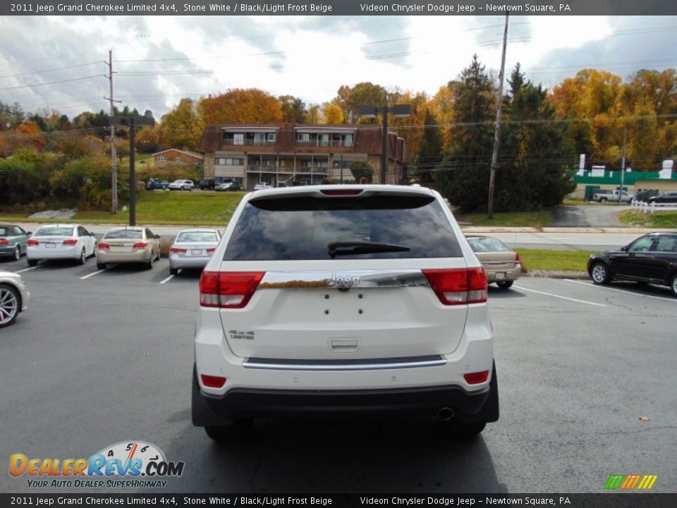 2011 Jeep Grand Cherokee Limited 4x4 Stone White / Black/Light Frost Beige Photo #4