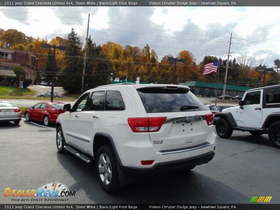 2011 Jeep Grand Cherokee Limited 4x4 Stone White / Black/Light Frost Beige Photo #5