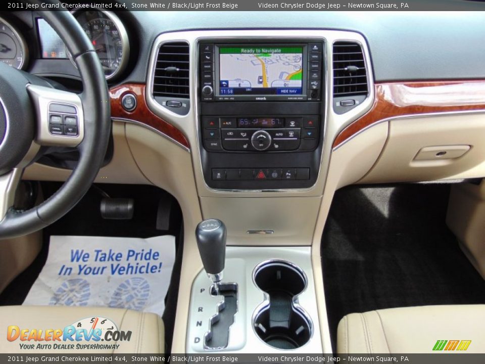 2011 Jeep Grand Cherokee Limited 4x4 Stone White / Black/Light Frost Beige Photo #26