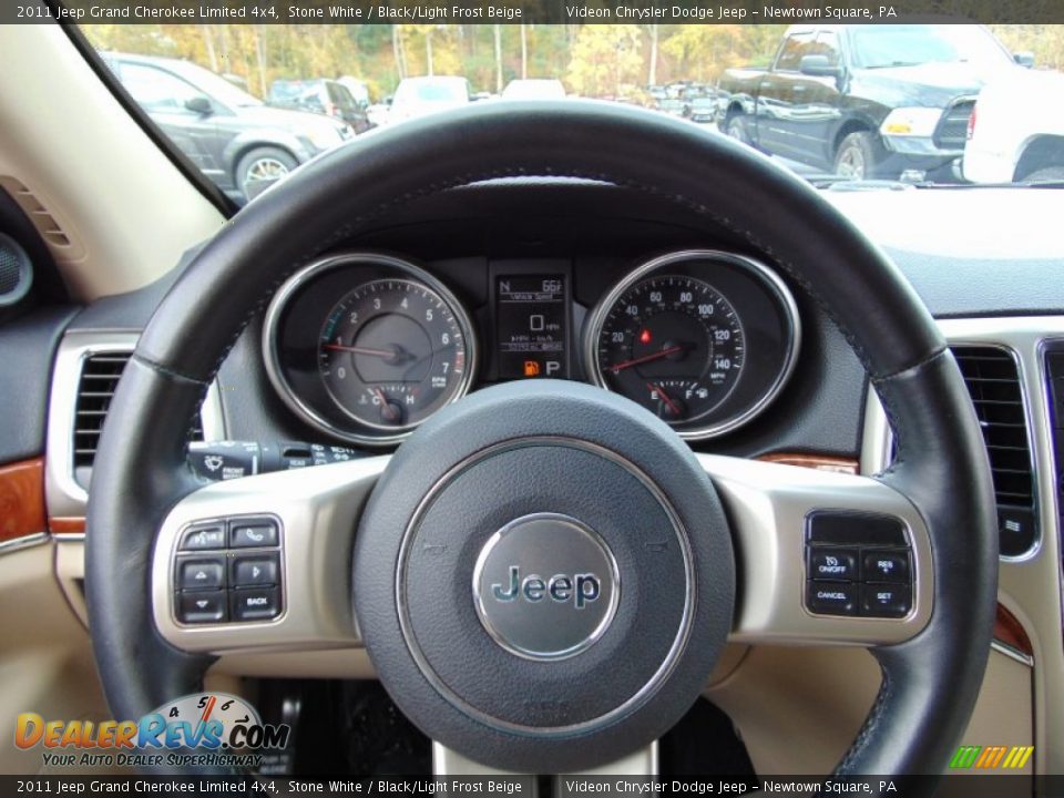 2011 Jeep Grand Cherokee Limited 4x4 Stone White / Black/Light Frost Beige Photo #29