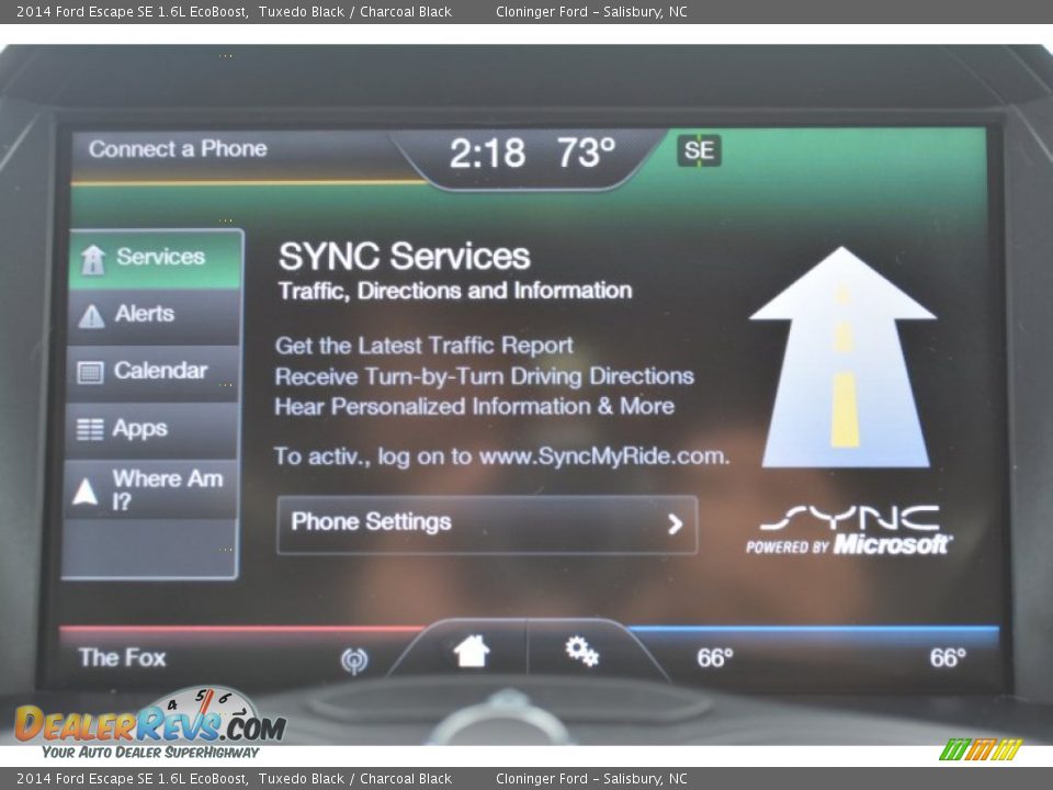 2014 Ford Escape SE 1.6L EcoBoost Tuxedo Black / Charcoal Black Photo #22