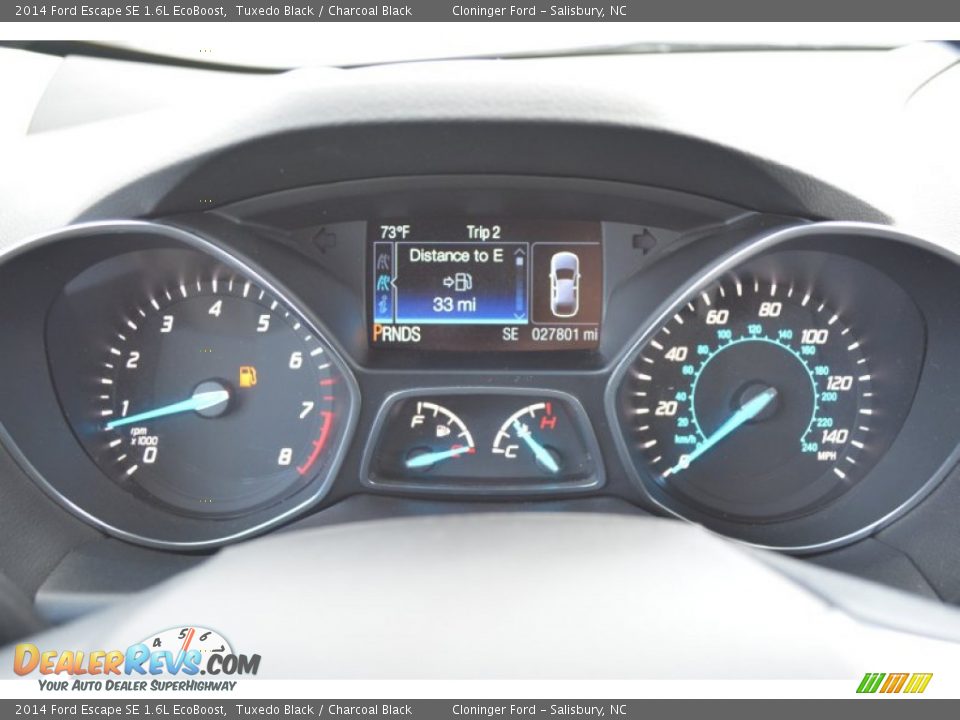 2014 Ford Escape SE 1.6L EcoBoost Tuxedo Black / Charcoal Black Photo #30