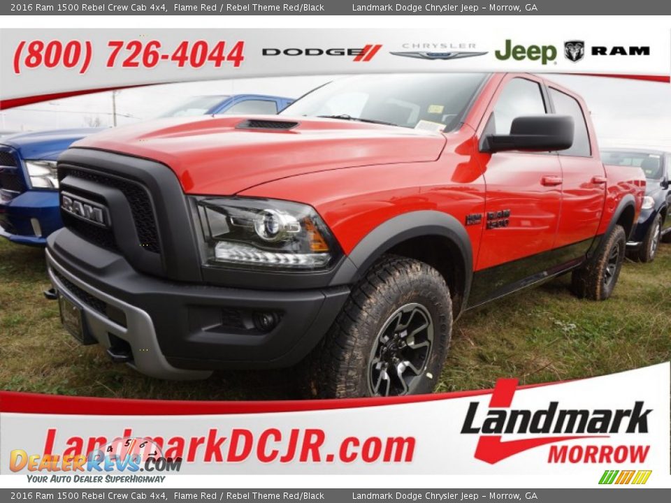 2016 Ram 1500 Rebel Crew Cab 4x4 Flame Red / Rebel Theme Red/Black Photo #1
