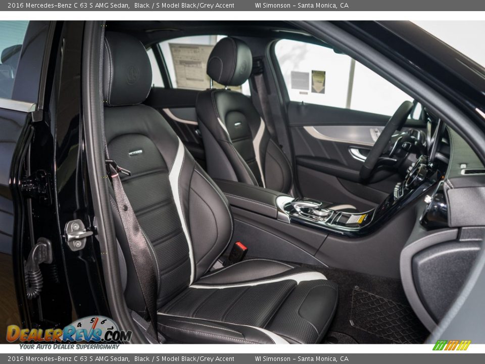 S Model Black/Grey Accent Interior - 2016 Mercedes-Benz C 63 S AMG Sedan Photo #2