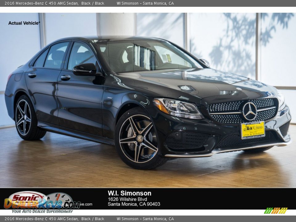 2016 Mercedes-Benz C 450 AMG Sedan Black / Black Photo #1