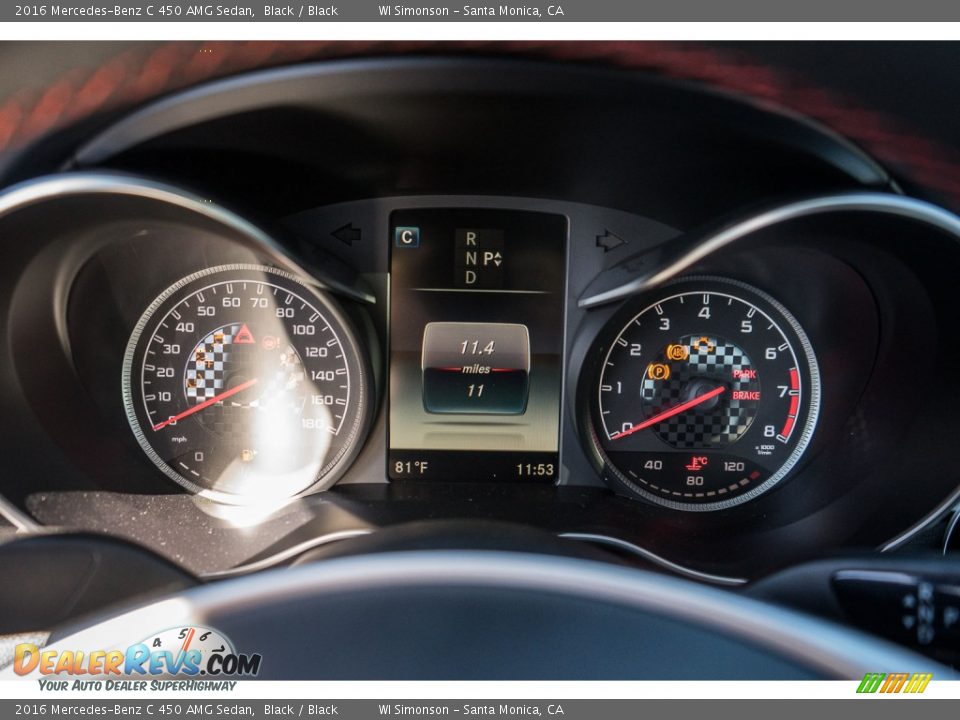 2016 Mercedes-Benz C 450 AMG Sedan Black / Black Photo #7