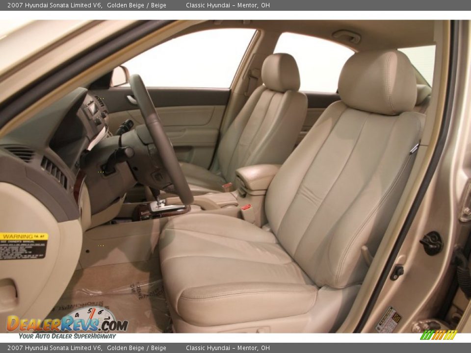Beige Interior - 2007 Hyundai Sonata Limited V6 Photo #5