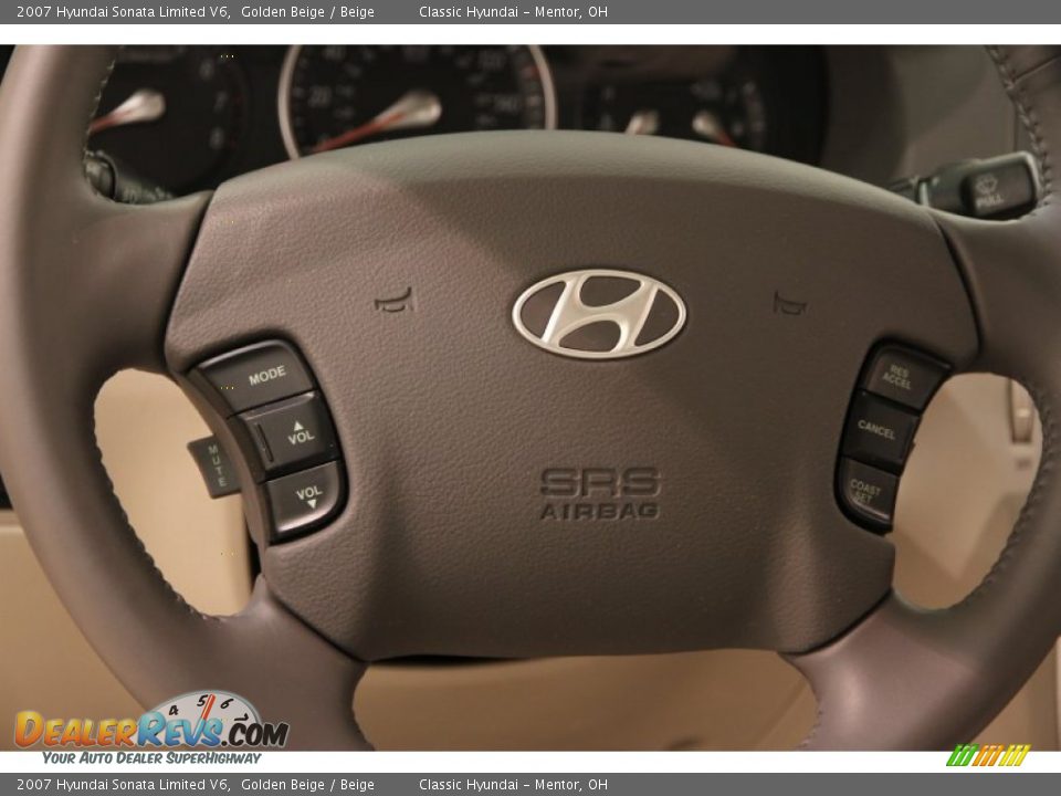 2007 Hyundai Sonata Limited V6 Steering Wheel Photo #6