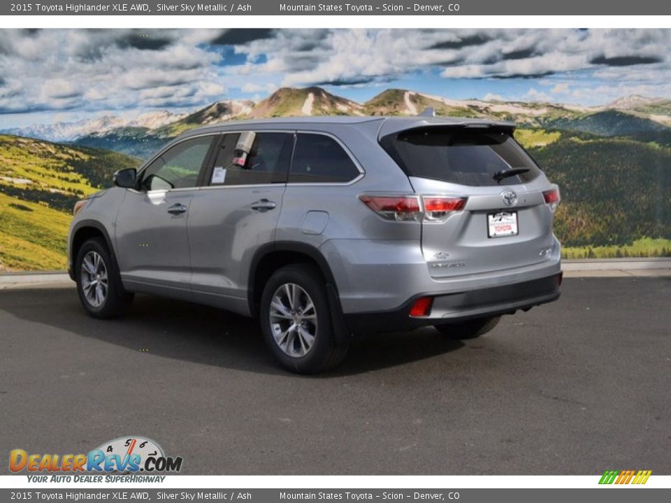 2015 Toyota Highlander XLE AWD Silver Sky Metallic / Ash Photo #3