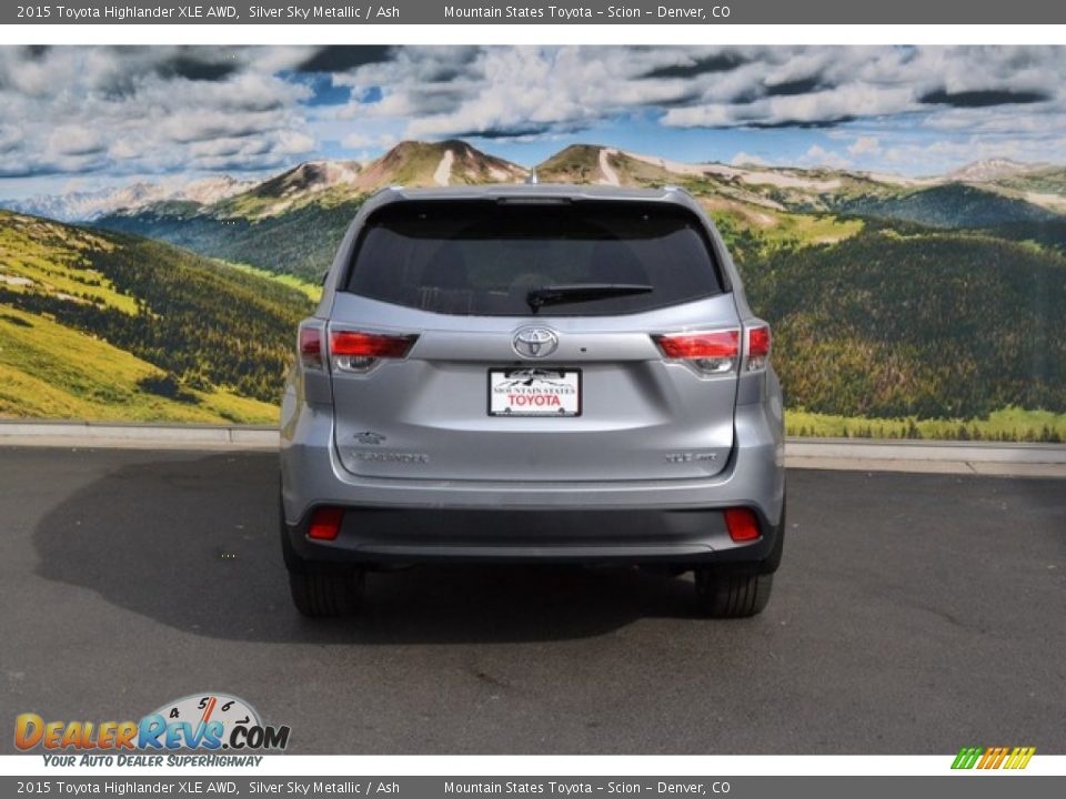2015 Toyota Highlander XLE AWD Silver Sky Metallic / Ash Photo #4