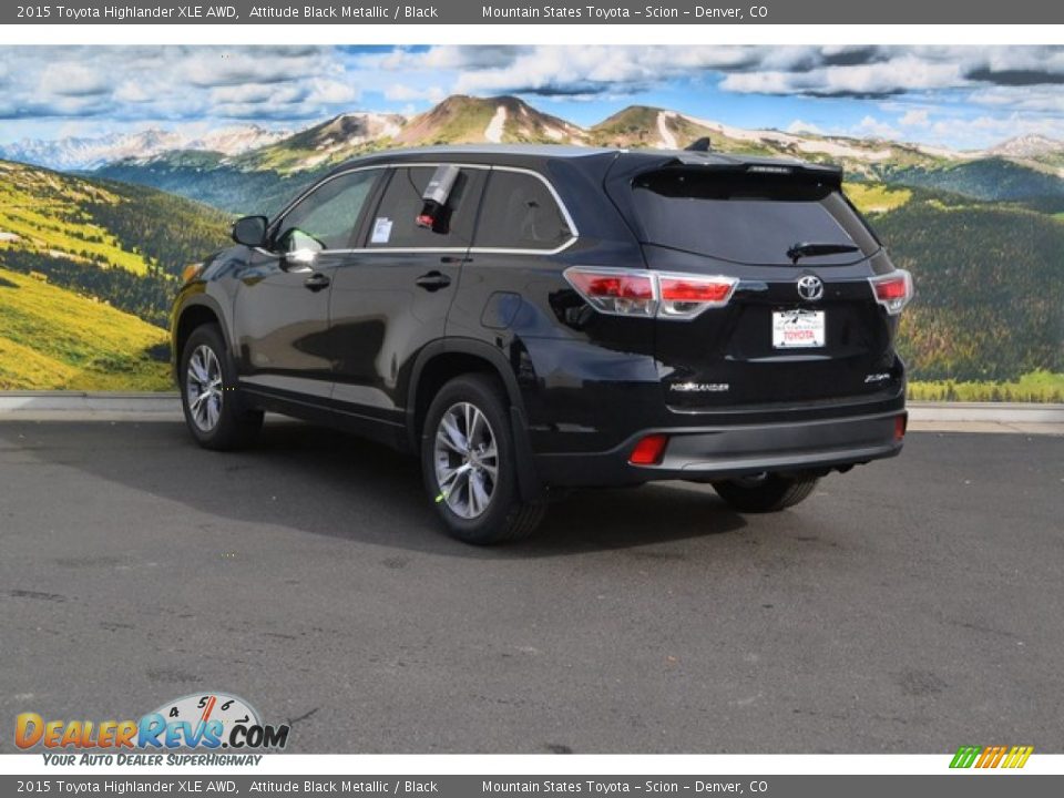 2015 Toyota Highlander XLE AWD Attitude Black Metallic / Black Photo #3