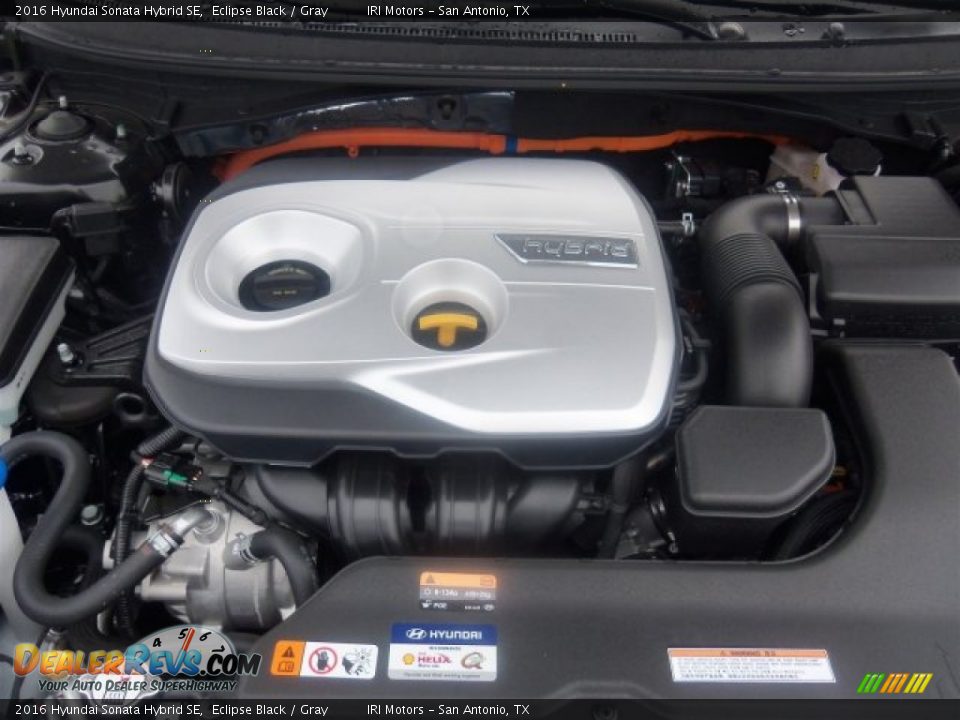 2016 Hyundai Sonata Hybrid SE Eclipse Black / Gray Photo #7