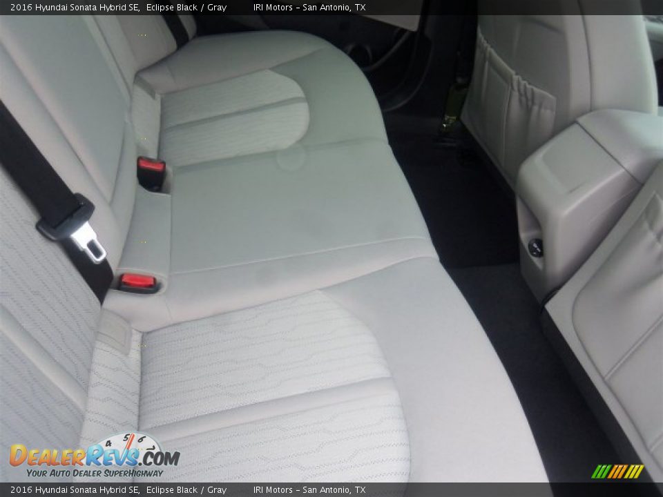 2016 Hyundai Sonata Hybrid SE Eclipse Black / Gray Photo #16