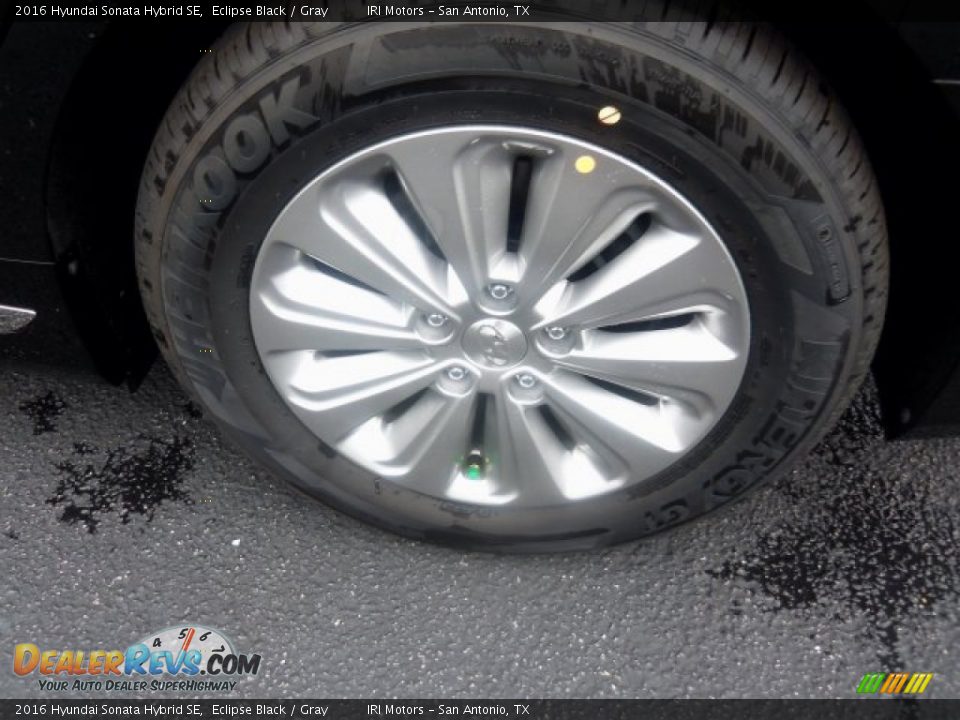 2016 Hyundai Sonata Hybrid SE Eclipse Black / Gray Photo #18