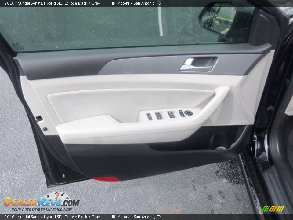 2016 Hyundai Sonata Hybrid SE Eclipse Black / Gray Photo #21
