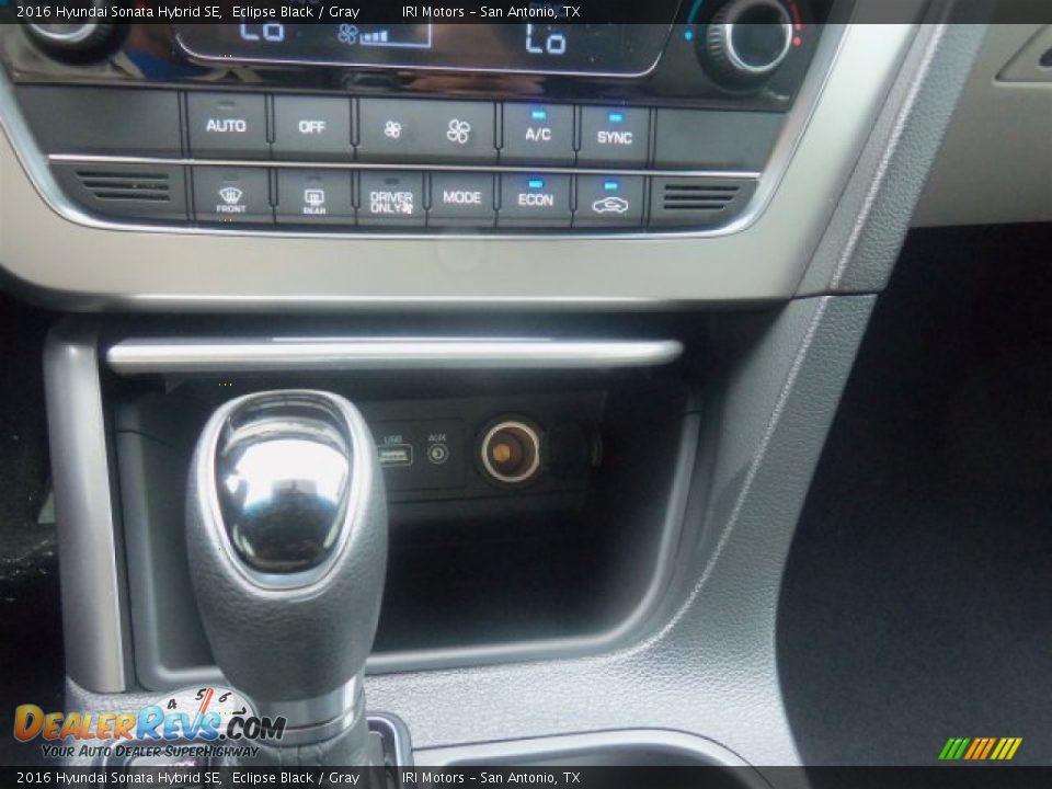 2016 Hyundai Sonata Hybrid SE Eclipse Black / Gray Photo #23