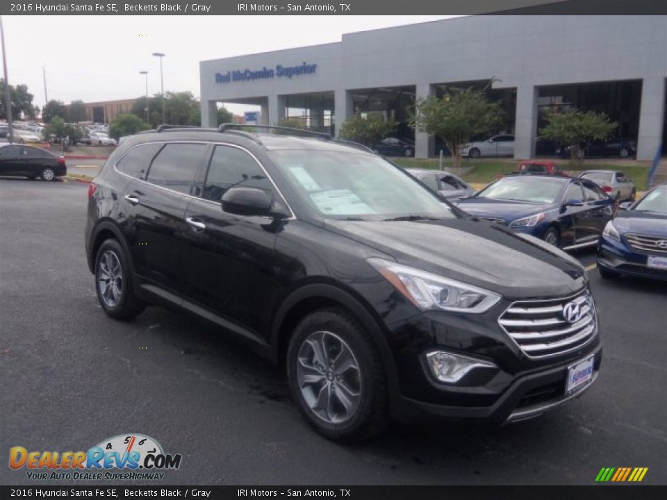2016 Hyundai Santa Fe SE Becketts Black / Gray Photo #1