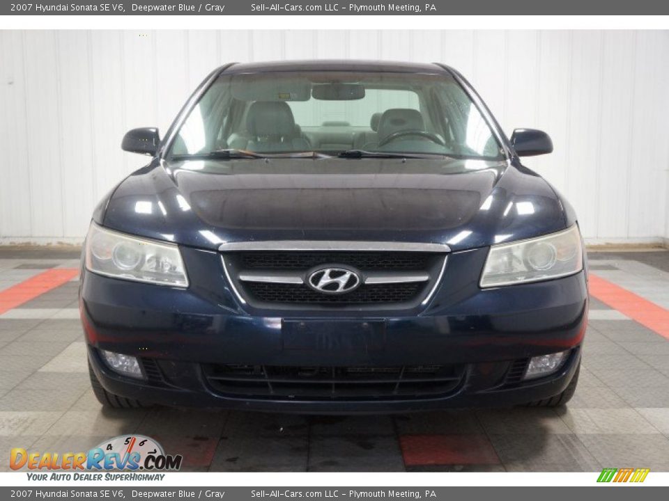 2007 Hyundai Sonata SE V6 Deepwater Blue / Gray Photo #4