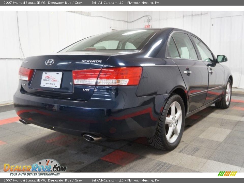2007 Hyundai Sonata SE V6 Deepwater Blue / Gray Photo #8