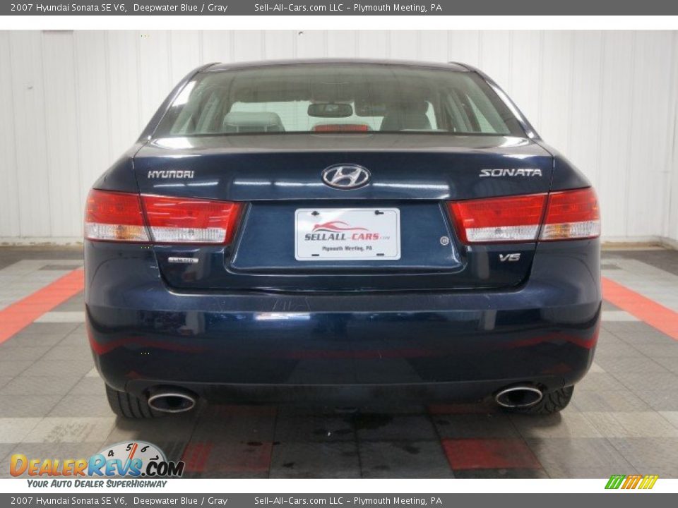 2007 Hyundai Sonata SE V6 Deepwater Blue / Gray Photo #9