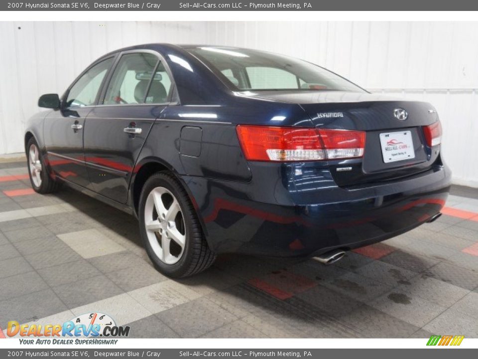 2007 Hyundai Sonata SE V6 Deepwater Blue / Gray Photo #10