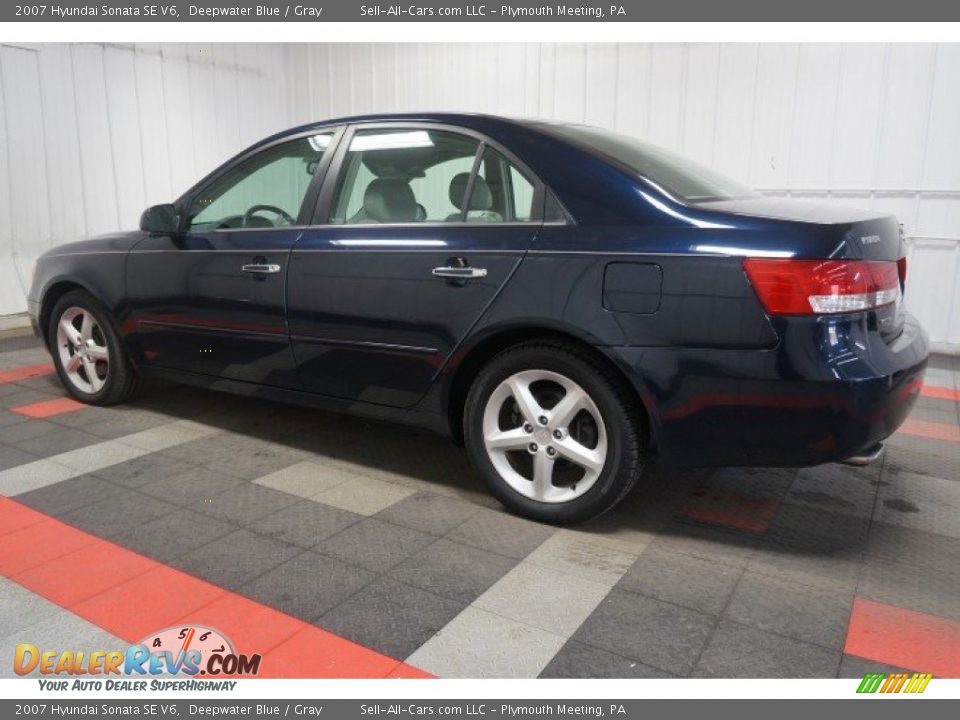2007 Hyundai Sonata SE V6 Deepwater Blue / Gray Photo #11