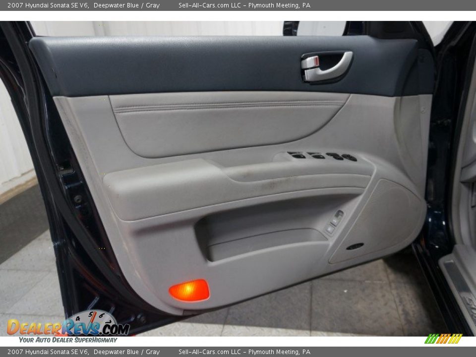 2007 Hyundai Sonata SE V6 Deepwater Blue / Gray Photo #12