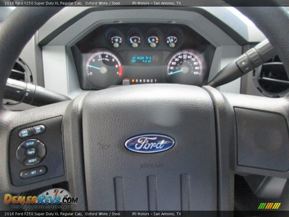 2016 Ford F250 Super Duty XL Regular Cab Oxford White / Steel Photo #14