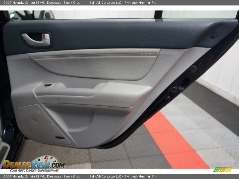 2007 Hyundai Sonata SE V6 Deepwater Blue / Gray Photo #16