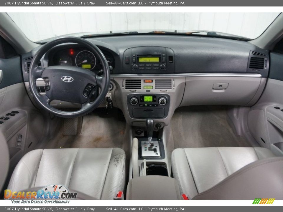 2007 Hyundai Sonata SE V6 Deepwater Blue / Gray Photo #25