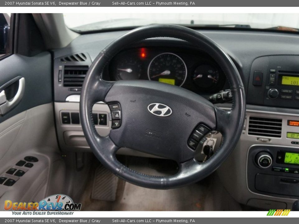 2007 Hyundai Sonata SE V6 Deepwater Blue / Gray Photo #26
