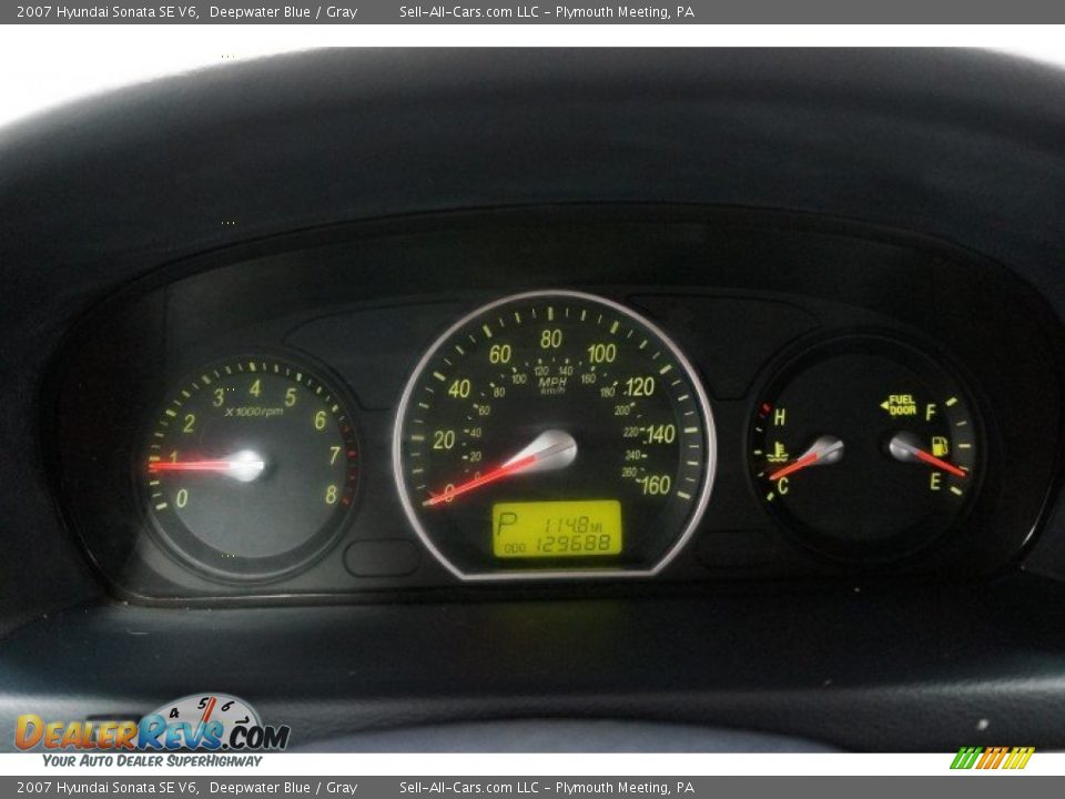 2007 Hyundai Sonata SE V6 Deepwater Blue / Gray Photo #30