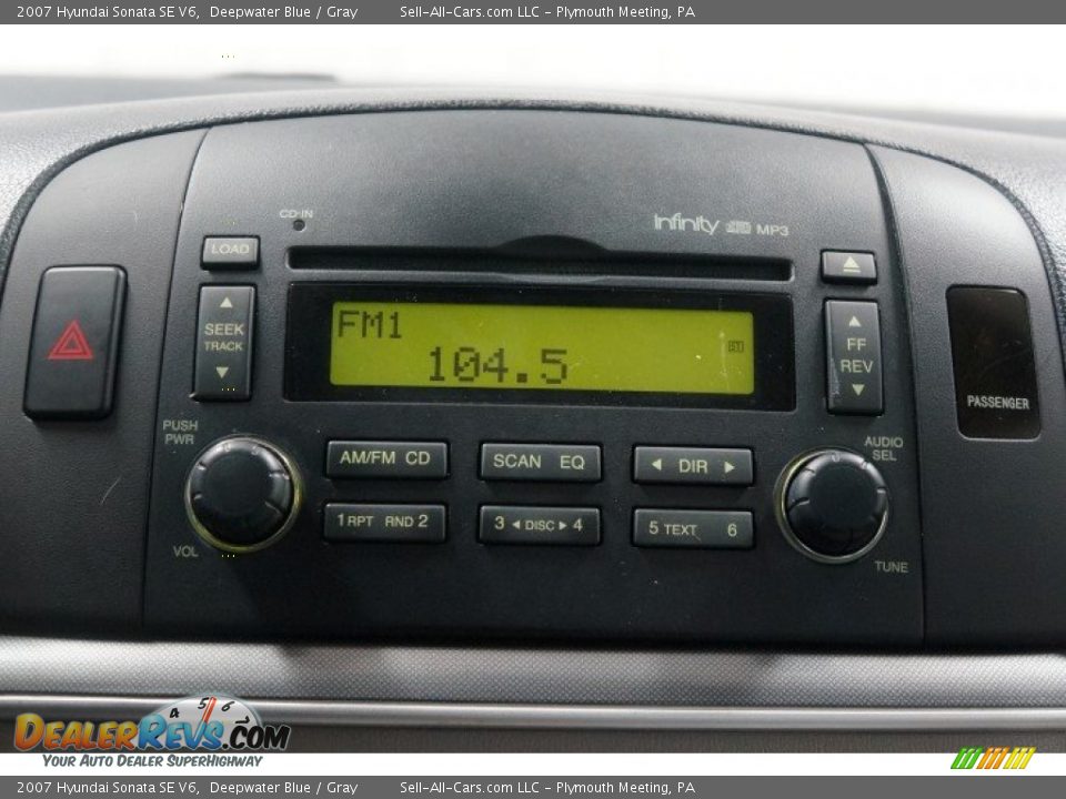 2007 Hyundai Sonata SE V6 Deepwater Blue / Gray Photo #32