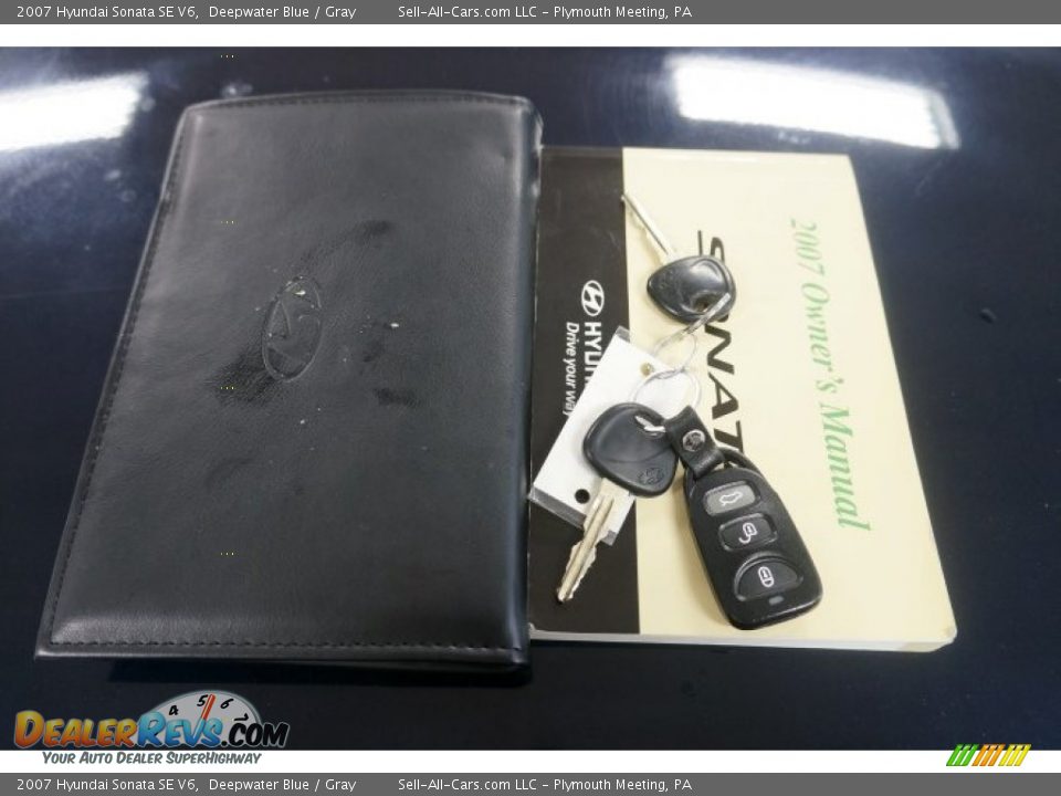 2007 Hyundai Sonata SE V6 Deepwater Blue / Gray Photo #36