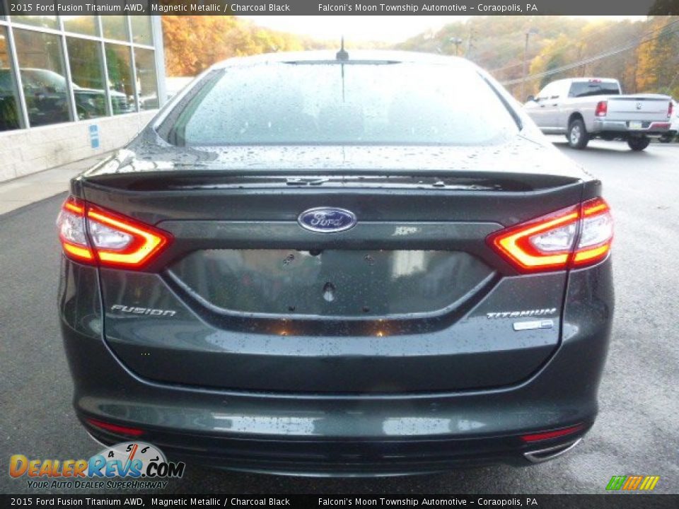 2015 Ford Fusion Titanium AWD Magnetic Metallic / Charcoal Black Photo #5