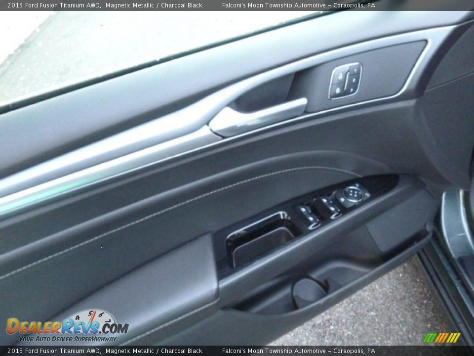 2015 Ford Fusion Titanium AWD Magnetic Metallic / Charcoal Black Photo #15