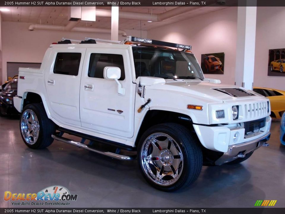 2005 Hummer H2 SUT Alpha Duramax Diesel Conversion White / Ebony Black Photo #1