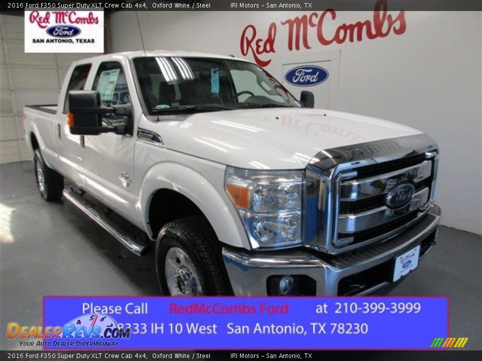 2016 Ford F350 Super Duty XLT Crew Cab 4x4 Oxford White / Steel Photo #1