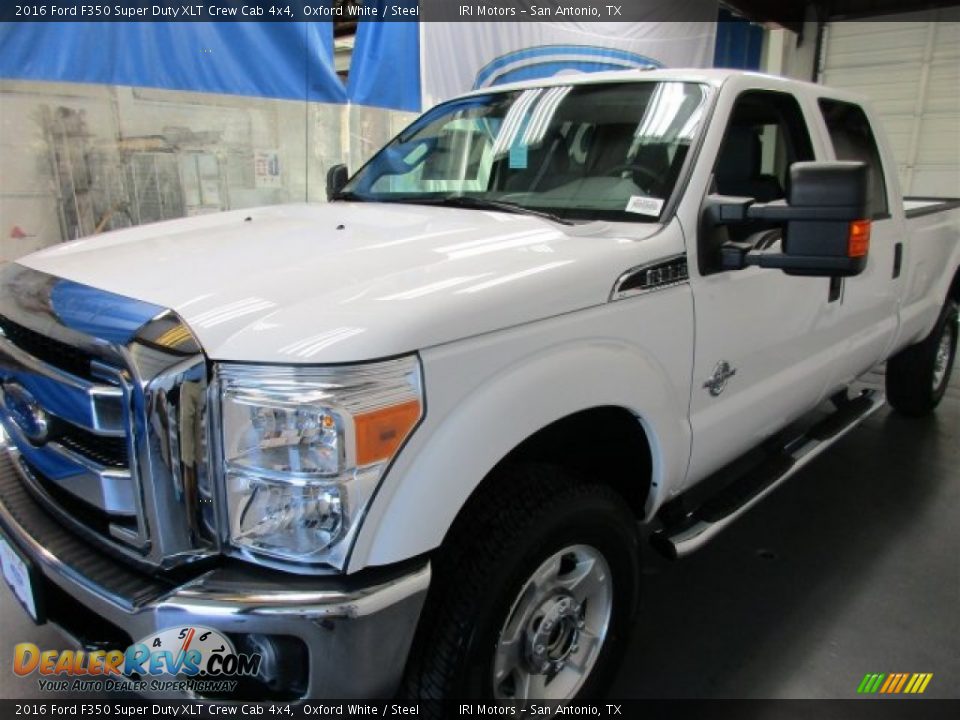 2016 Ford F350 Super Duty XLT Crew Cab 4x4 Oxford White / Steel Photo #3