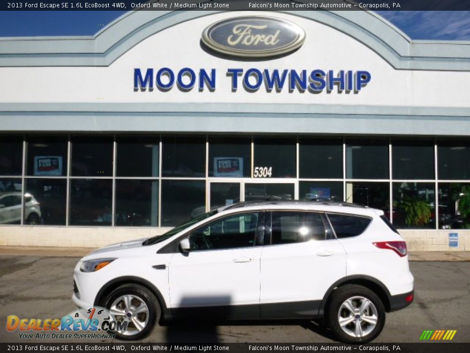 2013 Ford Escape SE 1.6L EcoBoost 4WD Oxford White / Medium Light Stone Photo #7
