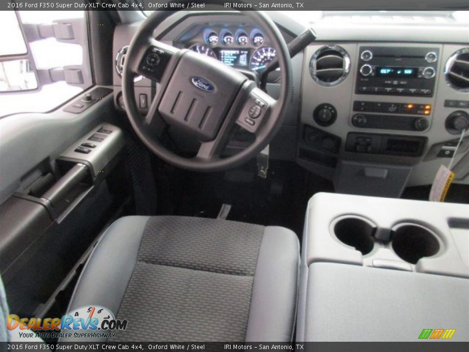 2016 Ford F350 Super Duty XLT Crew Cab 4x4 Oxford White / Steel Photo #13